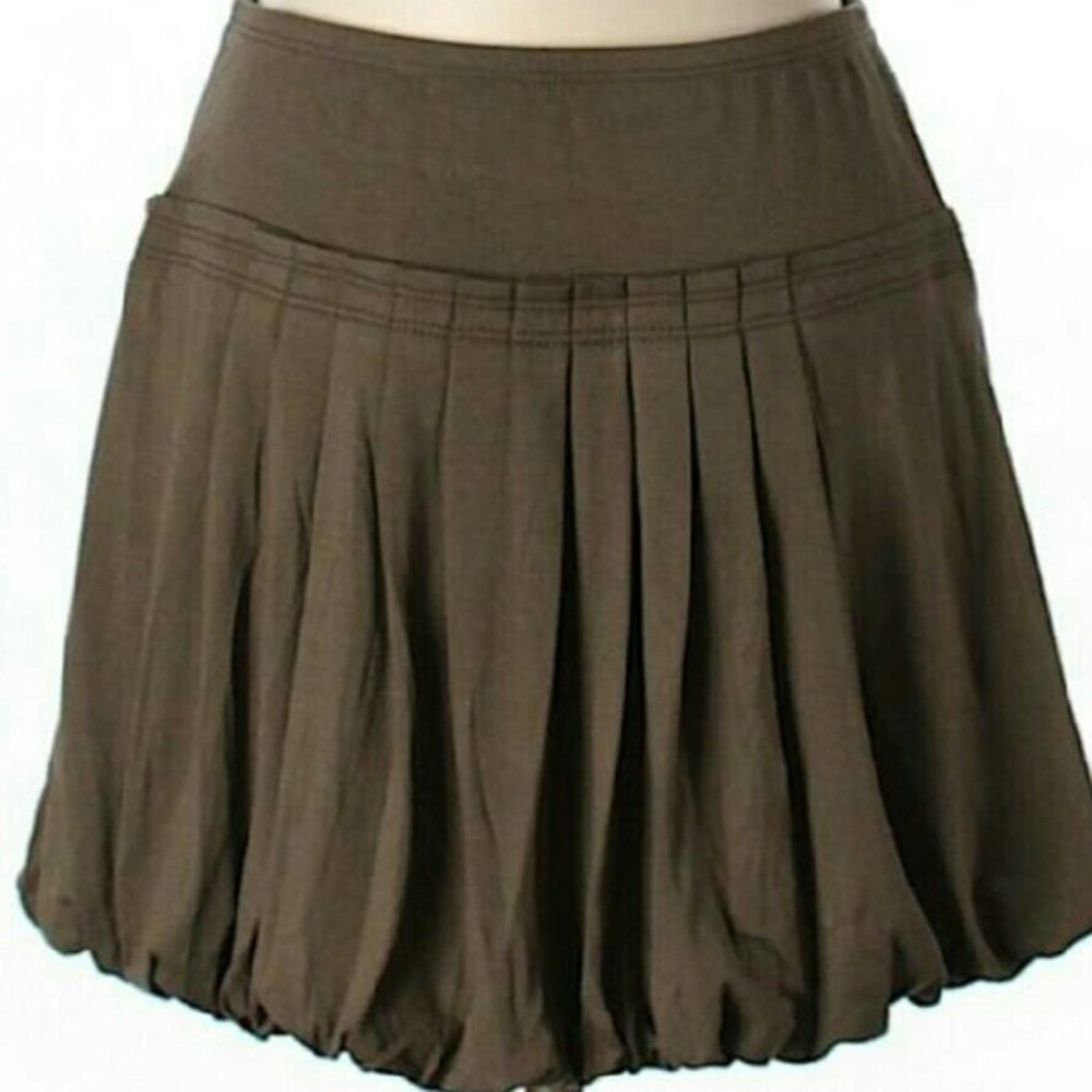 BCBGMaxazria "Barb" Pleated Jersey Bubble Skirt